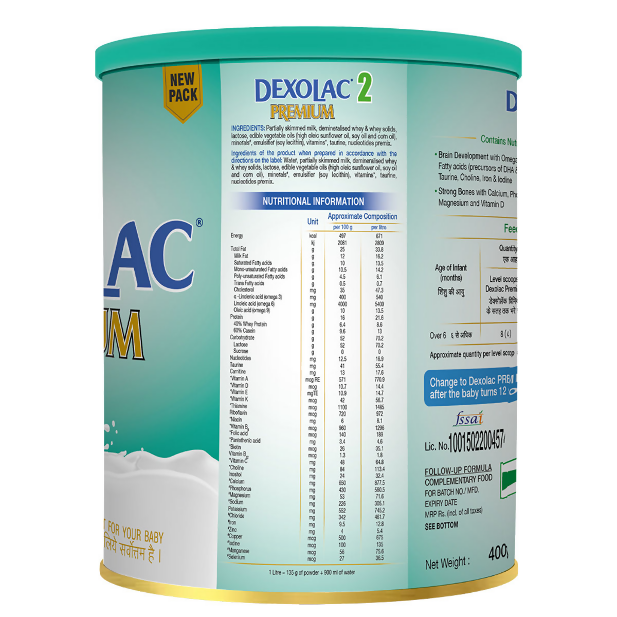 Dexolac Premium Infant Formula Powder Stage 2 (From 6-12 Months) - Distacart