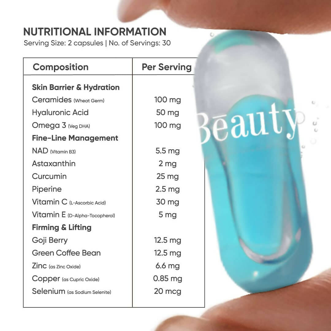 Beautywise Dual Action Skin Resilience Veg Capsules - Distacart