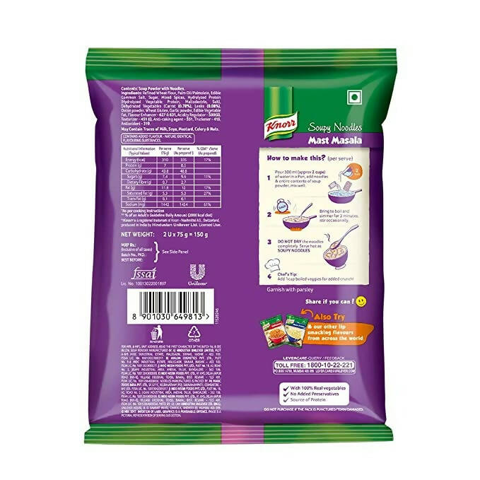 Knorr Soupy Noodles Mast Masala - Distacart