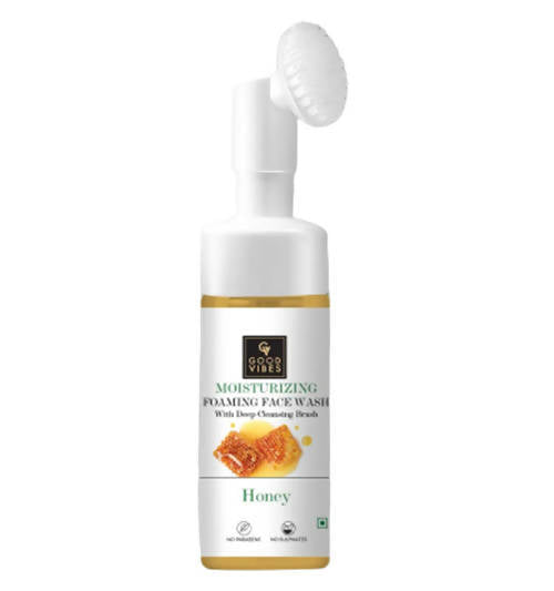 Good Vibes Honey Moisturizing Foaming Face Wash With Deep Cleansing Brush