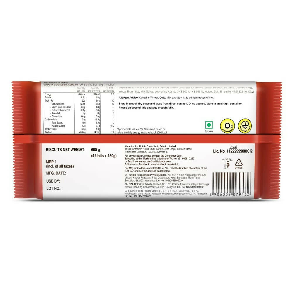 Unibic Oat's Digestive Cookies - Distacart