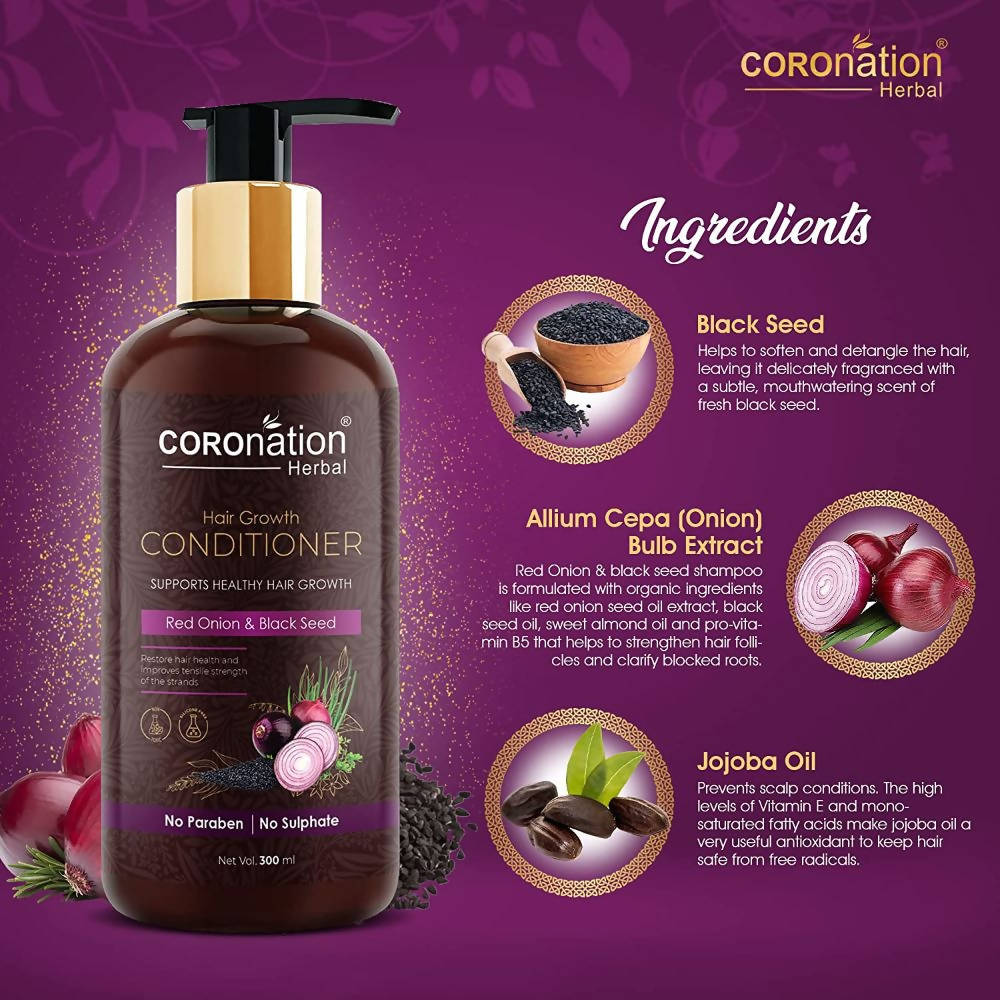 Coronation Herbal Red Onion & Black Seed Hair Conditioner - Distacart