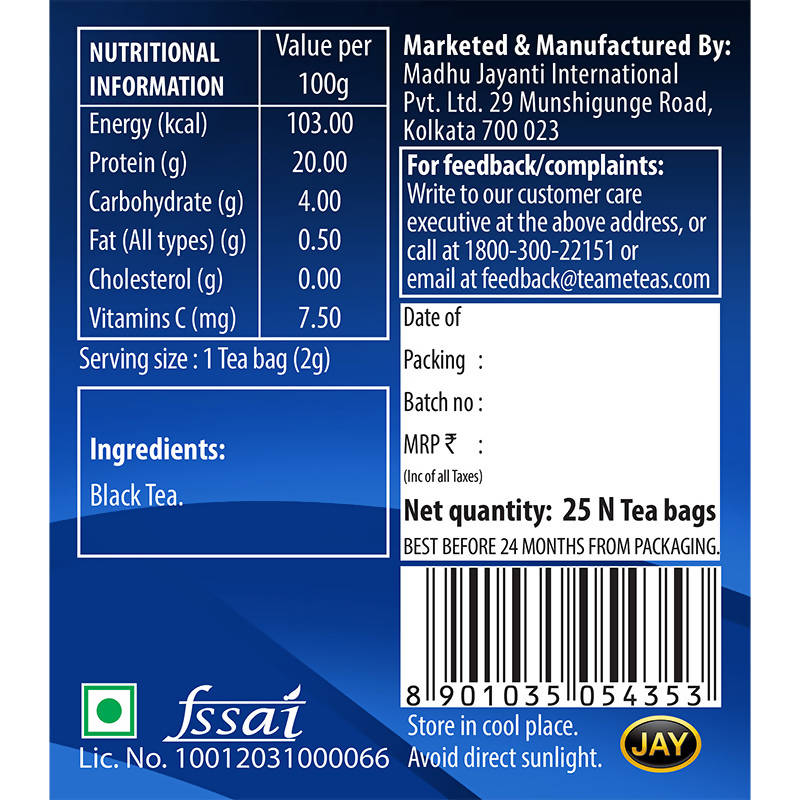 Teame Darjeeling Tea Elevate Tea Bags - Distacart