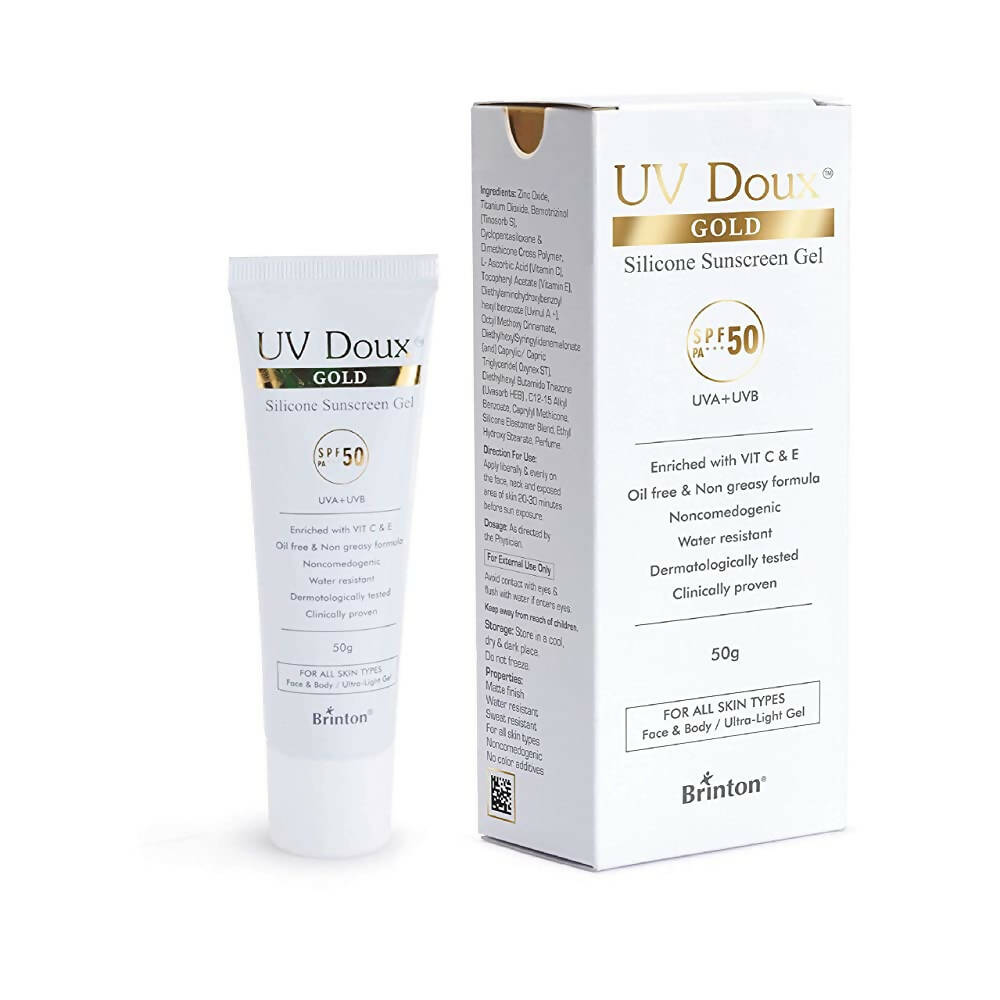 Brinton UV Doux Gold Silicone Sunscreen Gel SPF 50 - Distacart