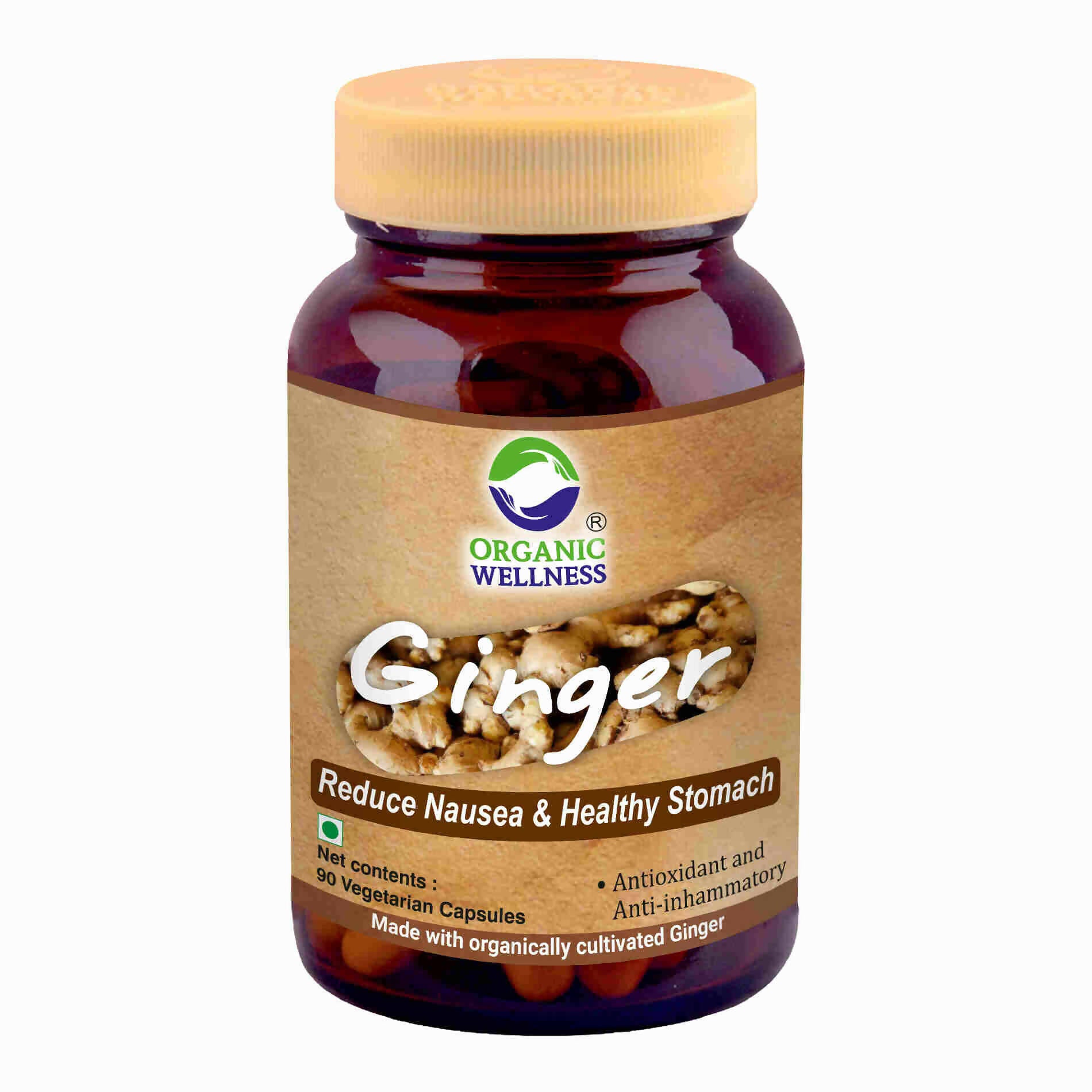 Organic Wellness Ginger Vegetarian Capsules - Distacart