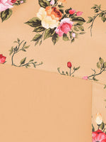 Thumbnail for Janasya Peach-Coloured & Green Floral Printed Bell Sleeves Kurta - Distacart
