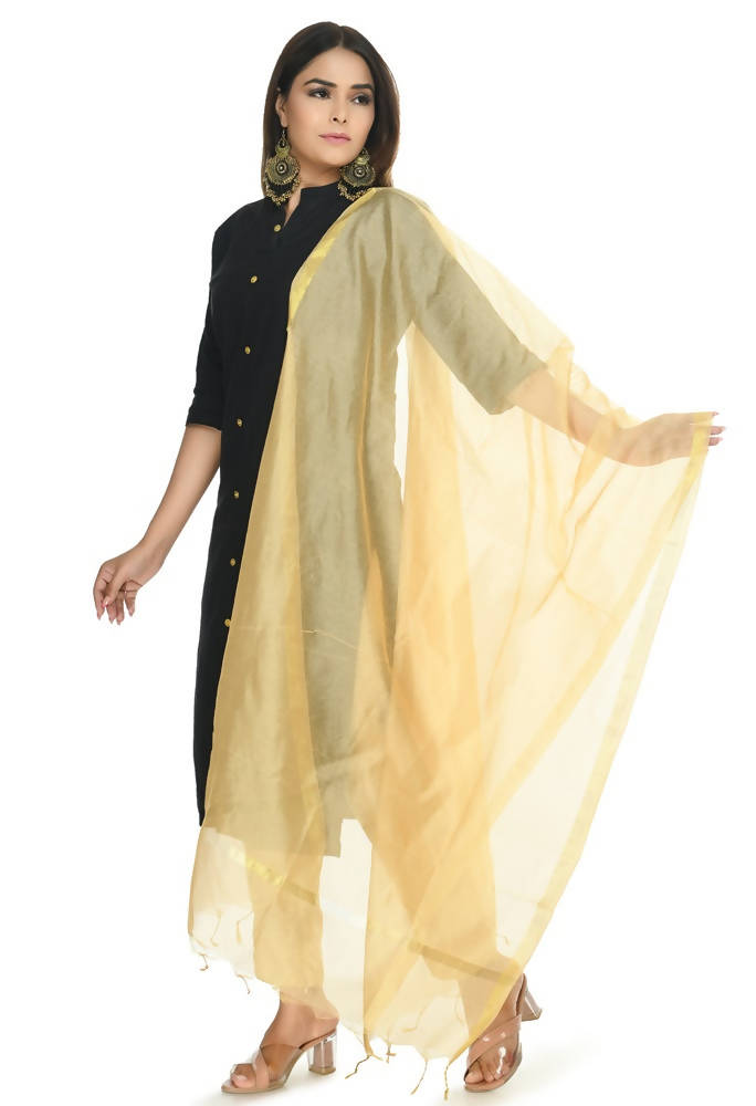 Mominos Fashion Golden Banarsi Piping Dupatta