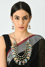 Thumbnail for Mominos Fashion Johar Kamal Handicraft Finish Kundan Work Long Necklace For Women (Multi) - Distacart