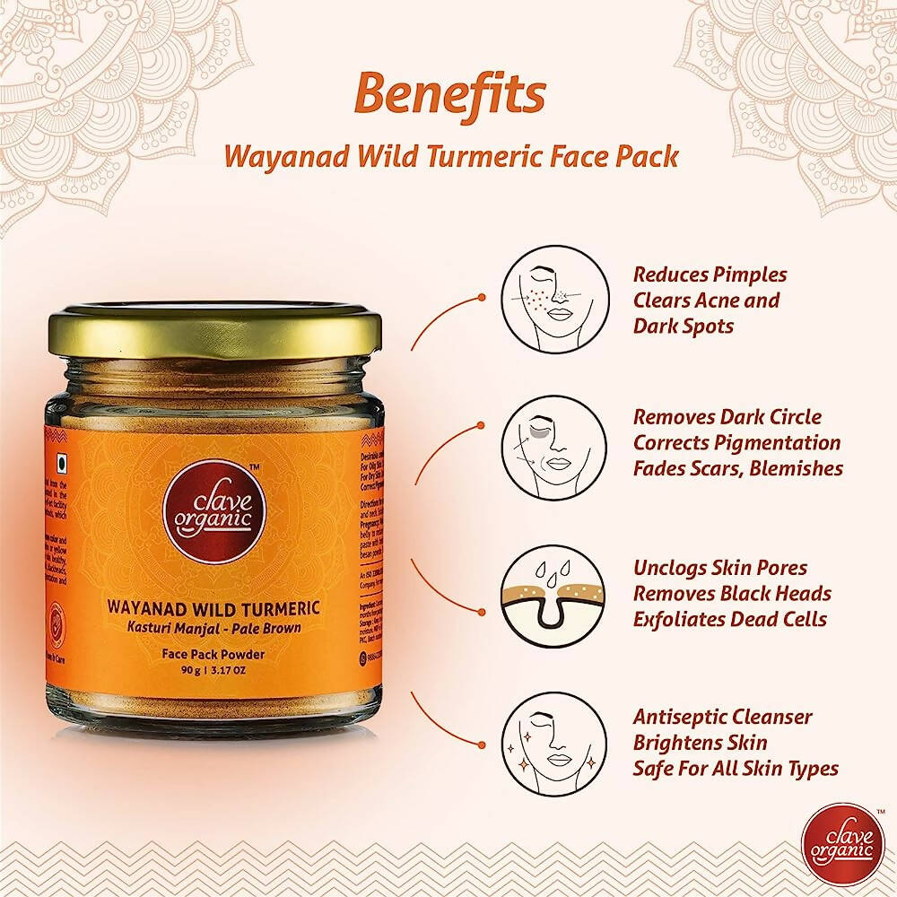 Clave Organic Wayanad Wild Turmeric Powder for Face Pack - Distacart
