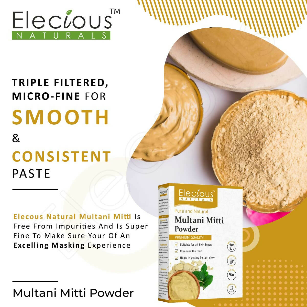 Elecious Naturals Multani Mitti Powder - Distacart
