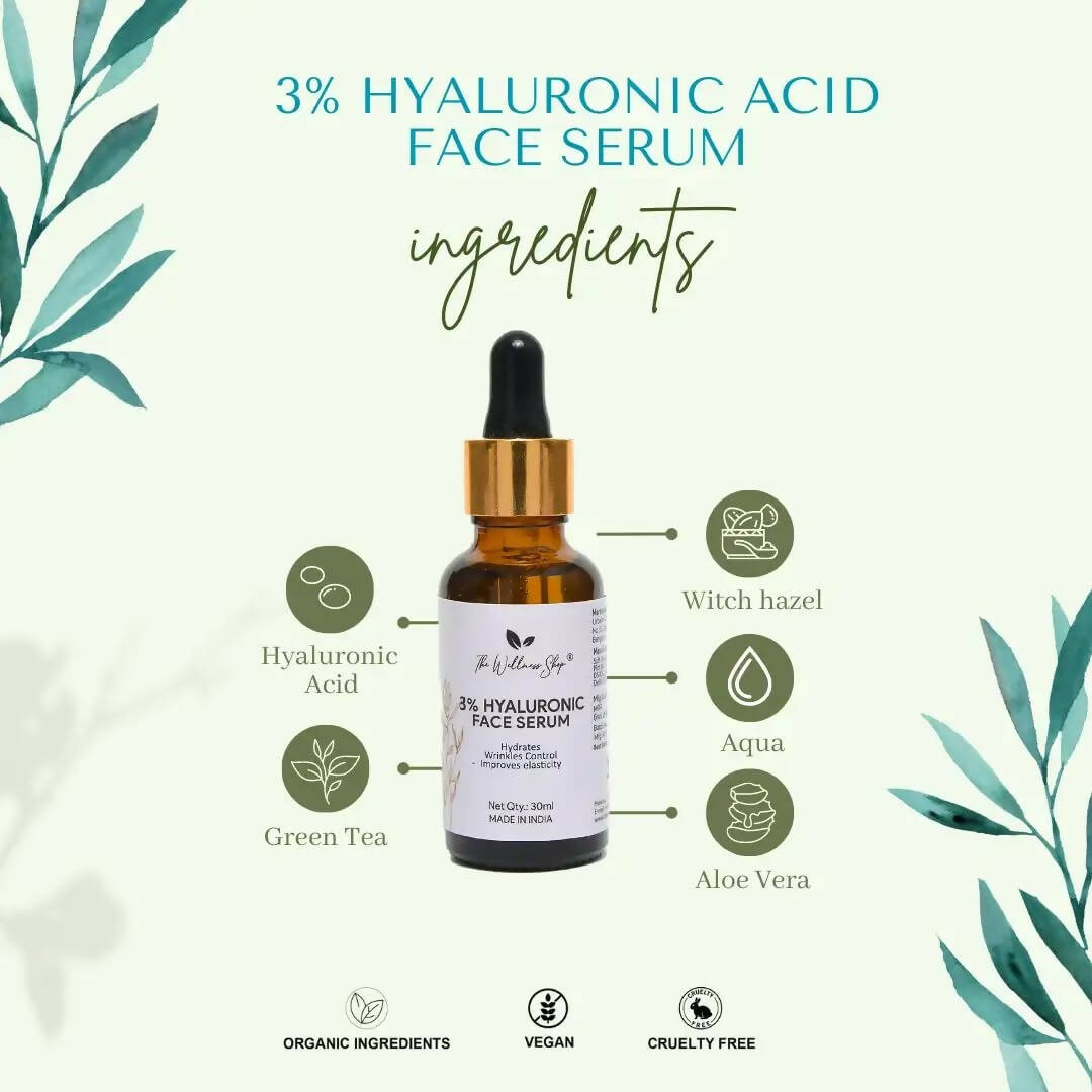 The Wellness Shop 3% Hyaluronic Face Serum - Distacart