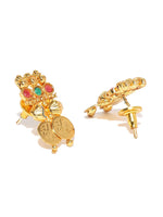 Thumbnail for Gold-Plated Alloy Temple Jewellery Coin Choker Necklace - The Pari - Distacart