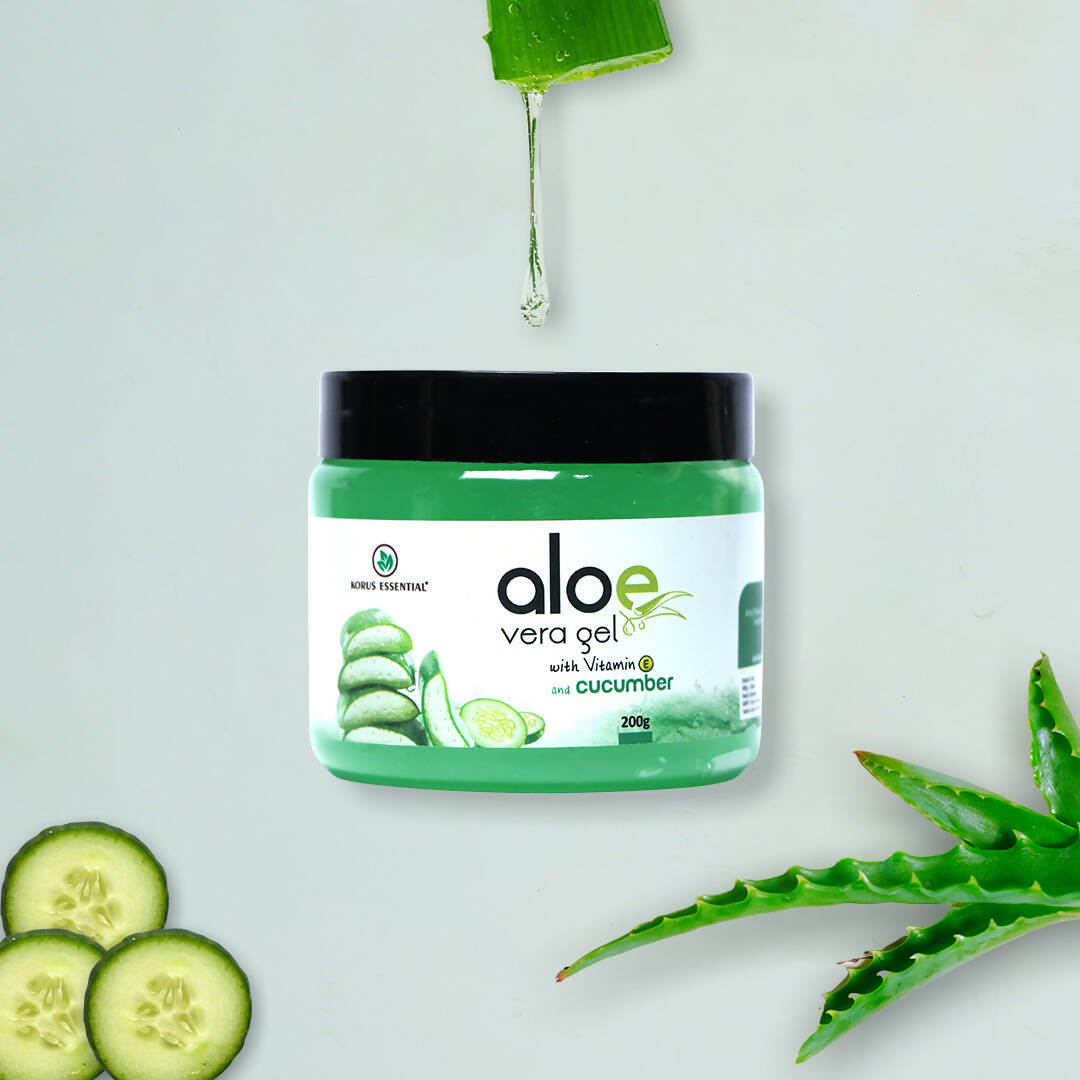 Korus Essential Aloe Vera Gel with Cucumber and Vitamin E - Distacart