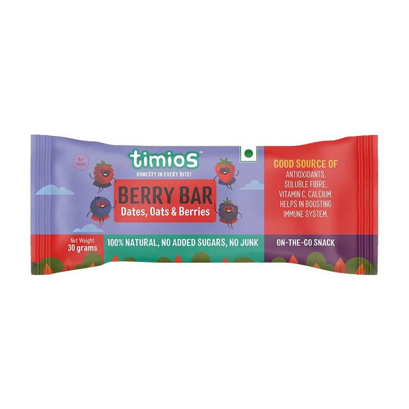 Timios Berry Bar - Dates Oats & Berries - Distacart