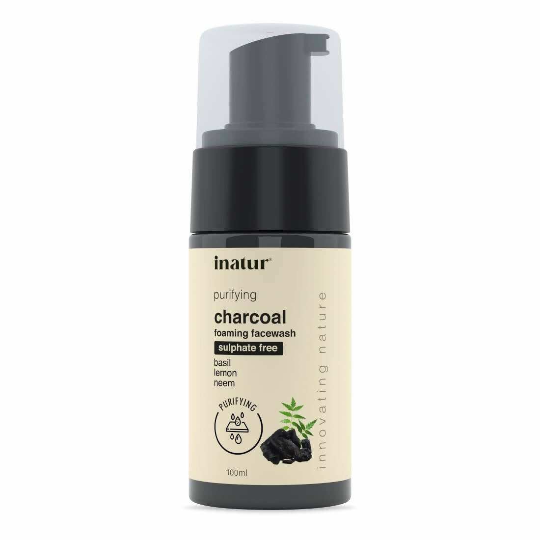Inatur Charcoal Foaming Face Wash - Distacart