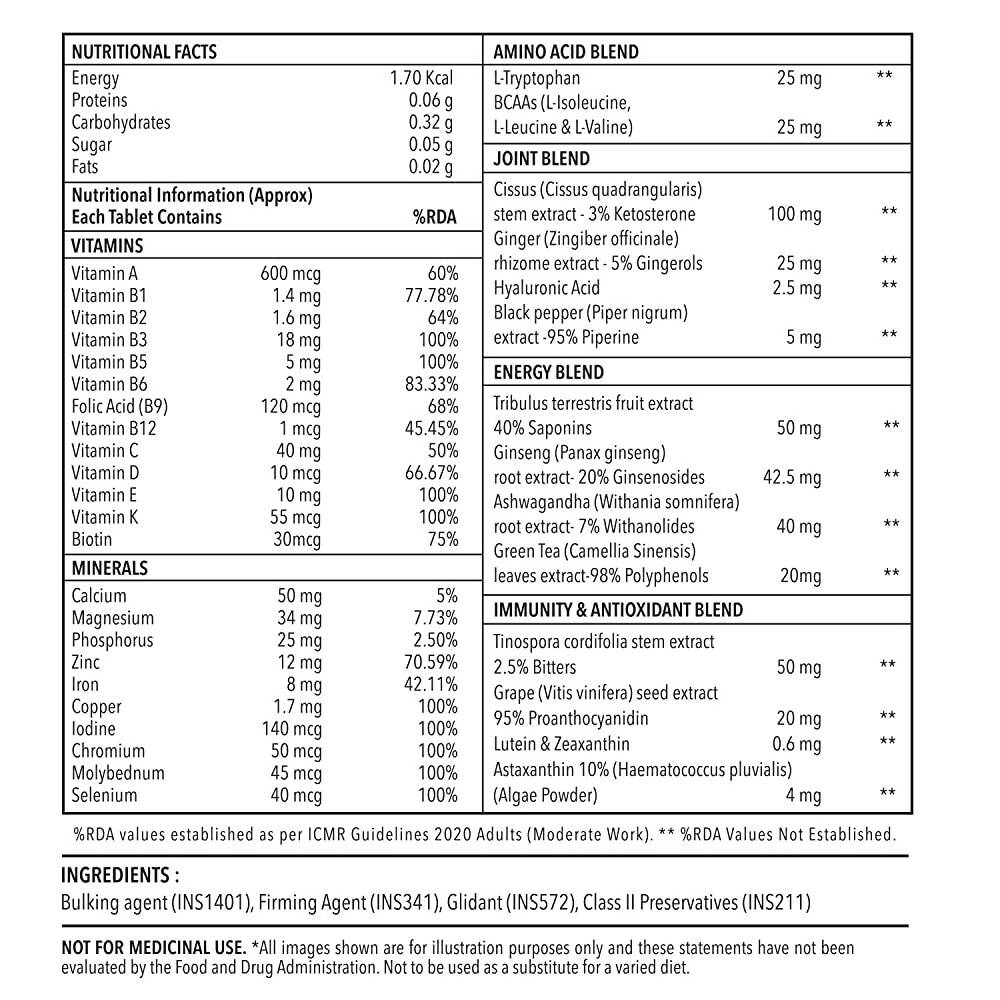 Zingavita Multivitamin Sports Tablets - Distacart