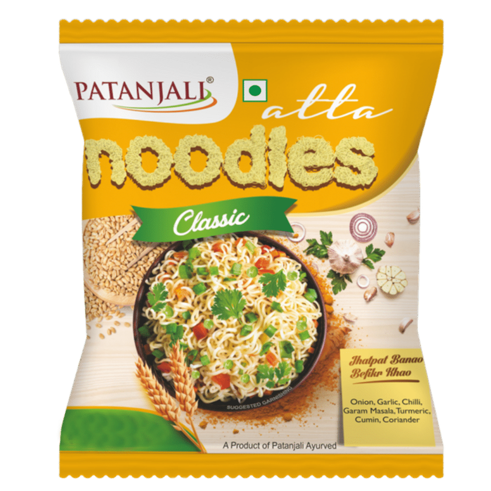 Patanjali Atta Noodles classic 60gm ( Pack of 10) : 