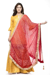Thumbnail for A R Silk Women's Silk Gota Work Red Fancy Dupatta