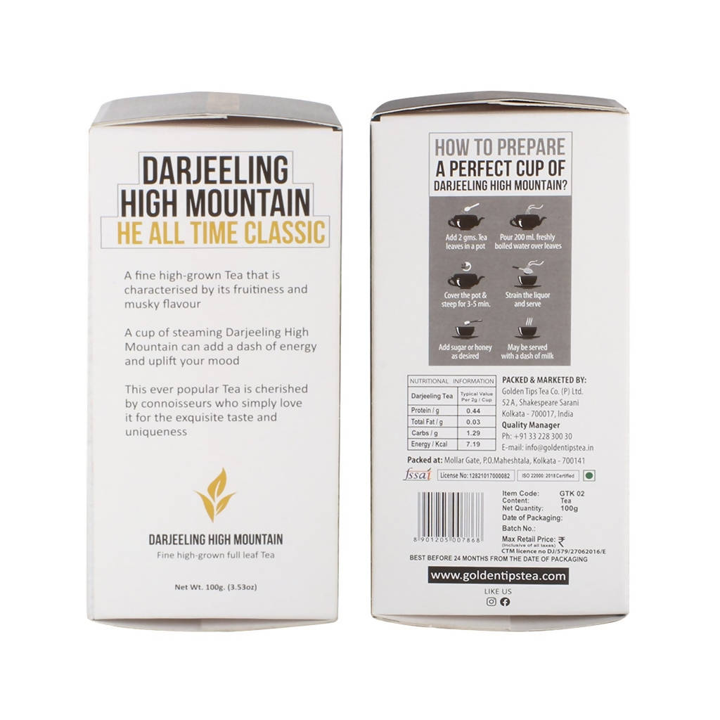Golden Tips High Mountain Fine Darjeeling Loose Leaf Tea - Distacart