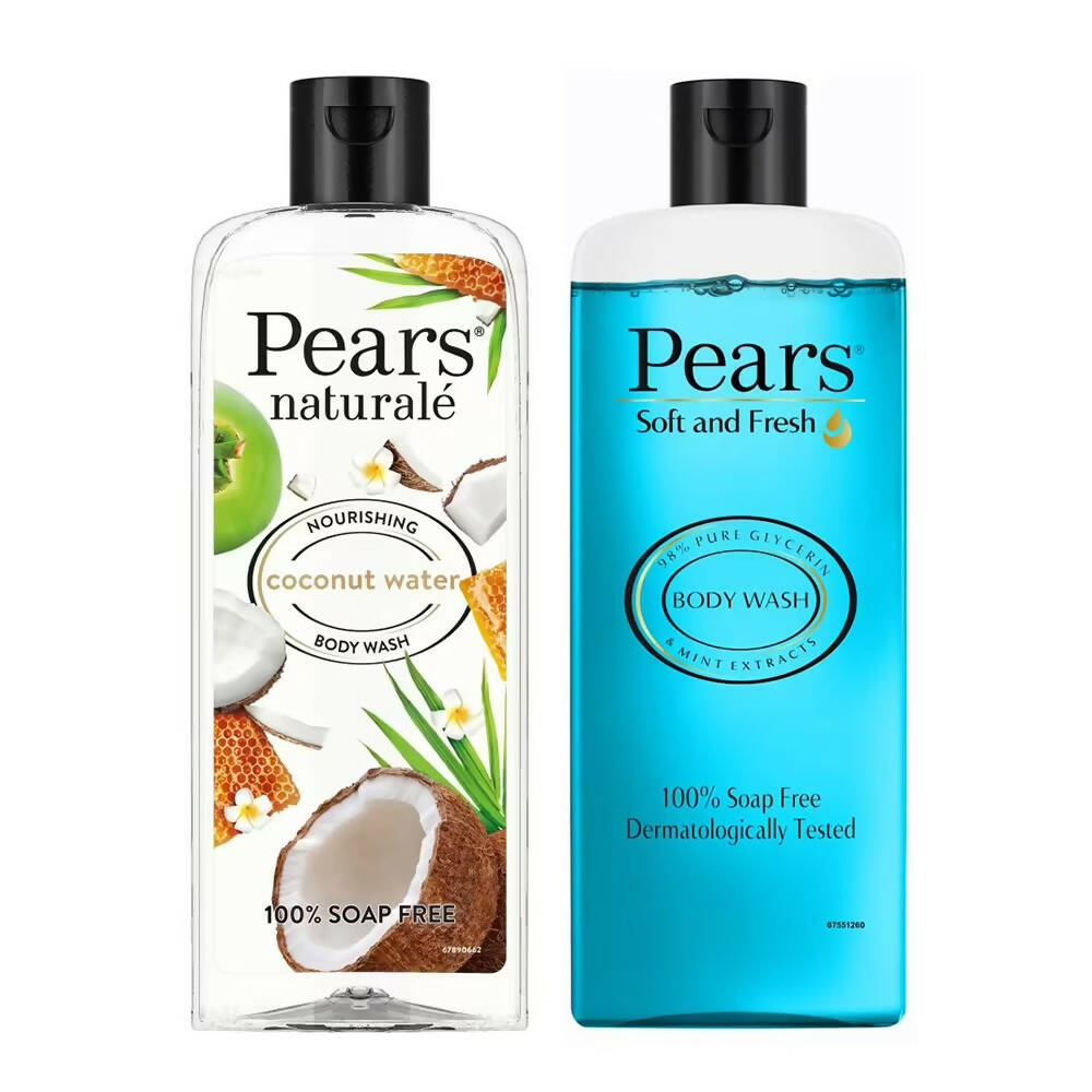 Pears Soft & Fresh And Naturale Nourishing Coconut Water Body Wash Combo - Distacart