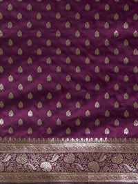 Thumbnail for Mitera Ethnic Motifs Woven Design Zari Kanjeevaram Saree - Distacart