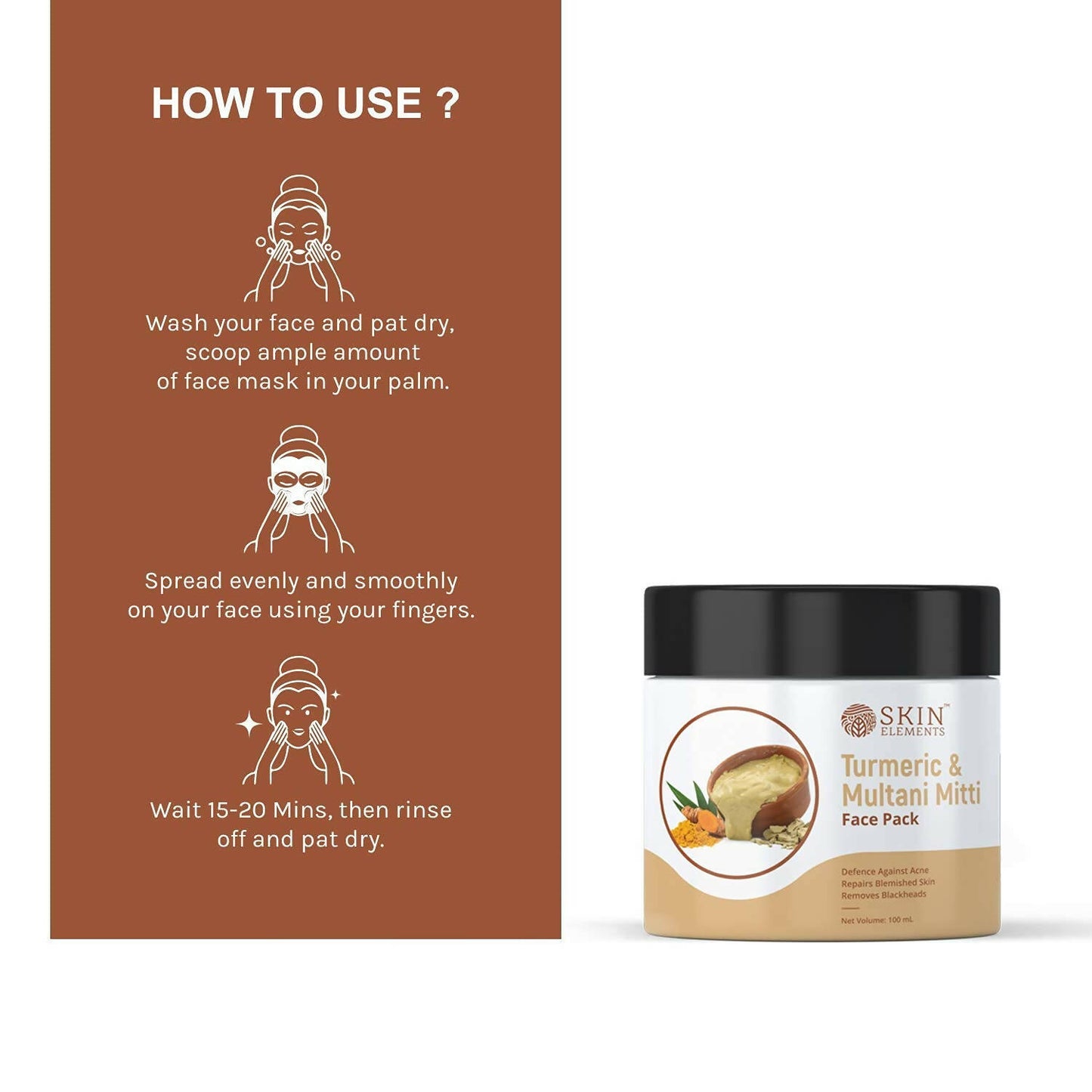 Skin Elements Turmeric and Multani Mitti Face Pack - Distacart