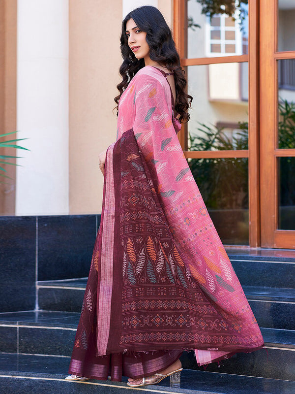 Kalini Floral Printed Zari Sarees - Distacart