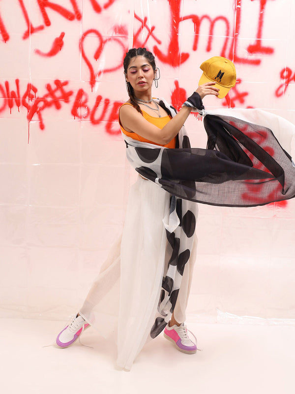 Tikhi Imli Polka Dot Designer Saree - Distacart