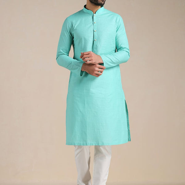 Manyavar Men Pure Cotton Kurta with Churidar - Distacart