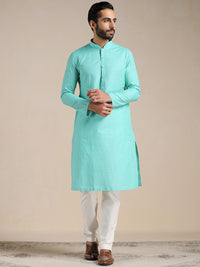 Thumbnail for Manyavar Men Pure Cotton Kurta with Churidar - Distacart