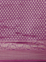 Thumbnail for Saree Mall Purple Ethnic Motifs Zari Silk Blend Banarasi Sarees - Distacart