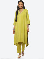 Thumbnail for Biba Women Plus Size Self Design Kurta with Trousers - Distacart