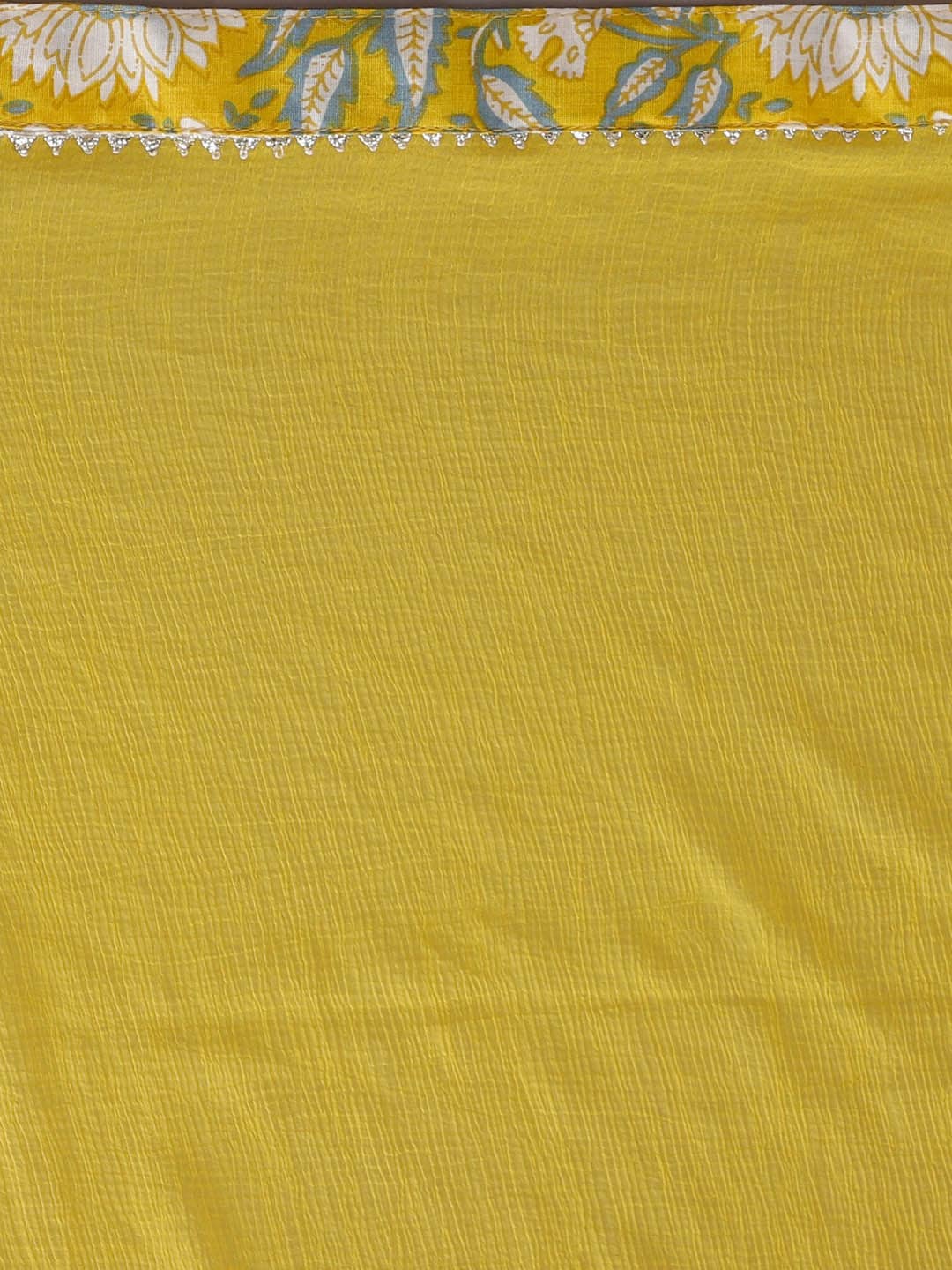 Kalini Women Yellow Floral Printed Pure Cotton Kurta with Trousers & Dupatta - Distacart