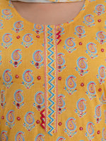 Thumbnail for Kalini Women Yellow Ethnic Motifs Printed Pure Cotton Kurta with Trousers & With Dupatta - Distacart