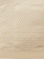 Thumbnail for Saree Mall Cream-Coloured Zari Silk Blend Kanjeevaram Sarees - Distacart