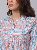 Thumbnail for Kalini Women White Checked Flared Sleeves White Romance Anarkali Kurta - Distacart