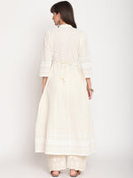 Thumbnail for Kalini Women Geometric Embroidered Chikanakari Anarkali Kurta - Distacart