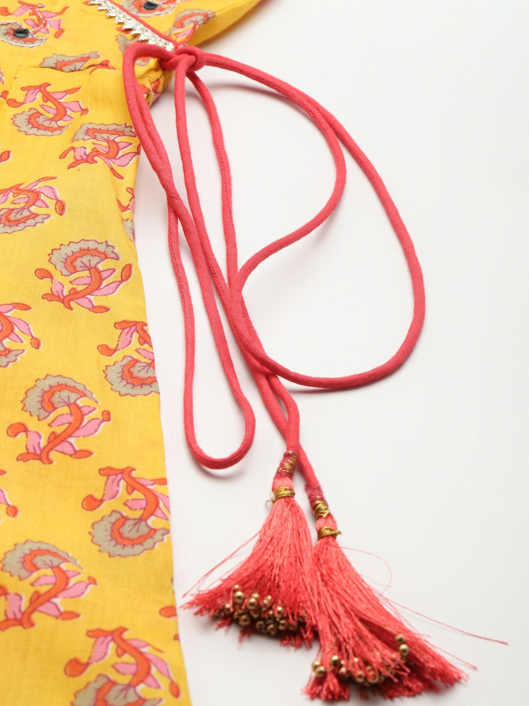 Kalini Women Ethnic Motifs Printed Gotta Patti Indie Prints Anarkali Cotton Kurta - Distacart