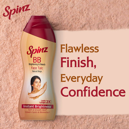 Spinz BB Brightening & Beauty Face Talc - Natural Beige - Distacart