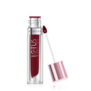Lotus Make-Up Ecostay Matte Lip Lacquer - Wine Velvet (4 Gm) - Distacart