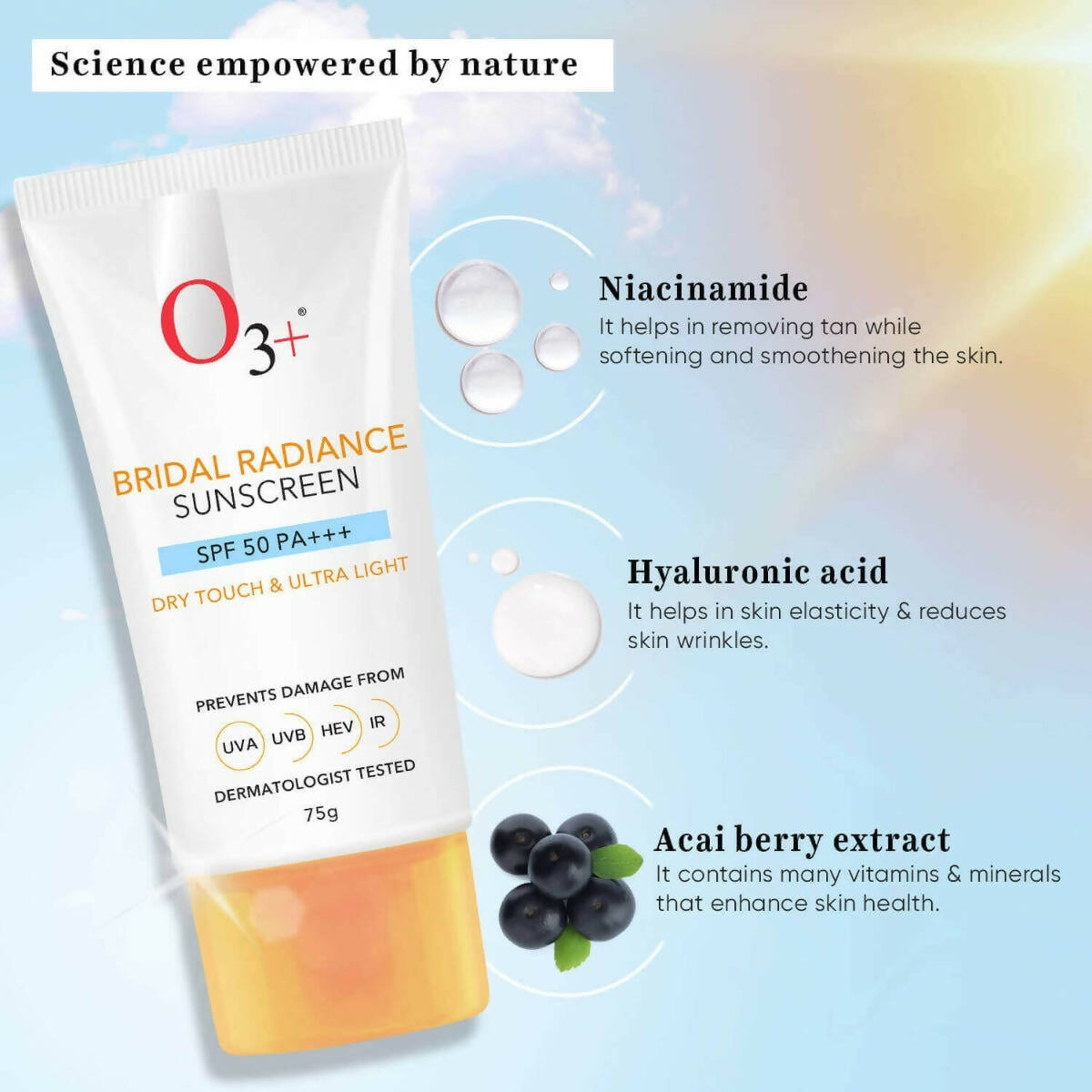 Professional O3+ Bridal Radiance Sunscreen SPF 50 PA +++ - Distacart