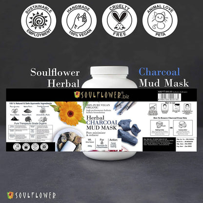 Soulflower Herbal Charcoal Mud Mask - Distacart