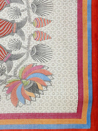 Thumbnail for Saree Mall Blue & Beige Art Silk Printed Bhagalpuri Saree - Distacart