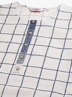 Thumbnail for Biba Women Off-White & Navy Blue Checked Kurta with Palazzos - Distacart