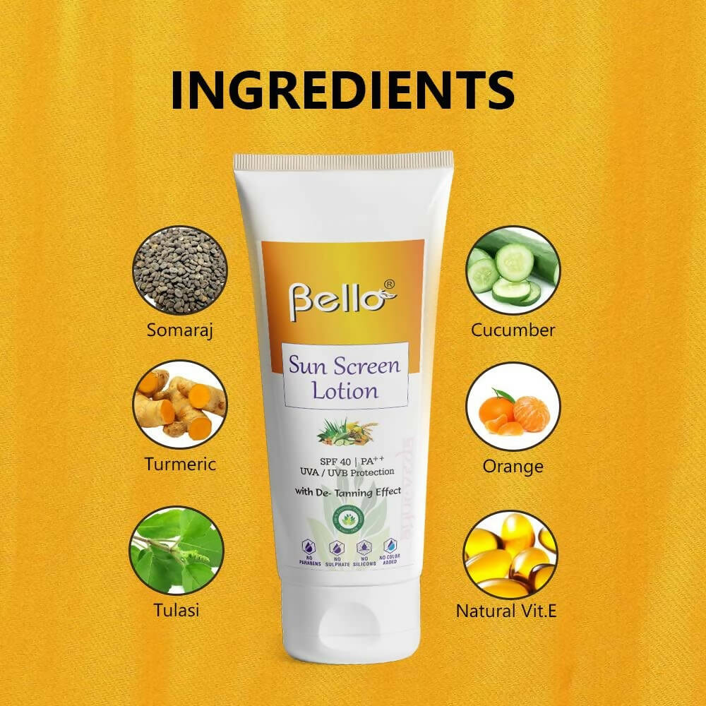 Bello Herbals Sunscreen Lotion SPF 40 - Distacart