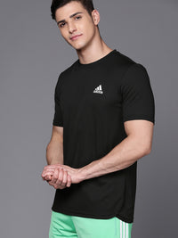 Thumbnail for Adidas Men Black D4M Brand Logo Printed Sustainable T-shirt - Distacart