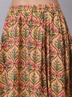 Thumbnail for Kalini Women Yellow & Green Ethnic Motifs Printed Pure Cotton Kurta with Skirt - Distacart