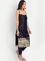 Thumbnail for Kalini Shoulder Straps Woven Design Kurta with Trousers & With Dupatta - Distacart