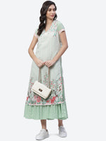 Thumbnail for Biba Women Green Floral Anarkali Kurta - Distacart
