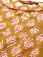Thumbnail for Sangria Women Mustard Yellow & Off-White Printed Kurta with Trousers - Distacart